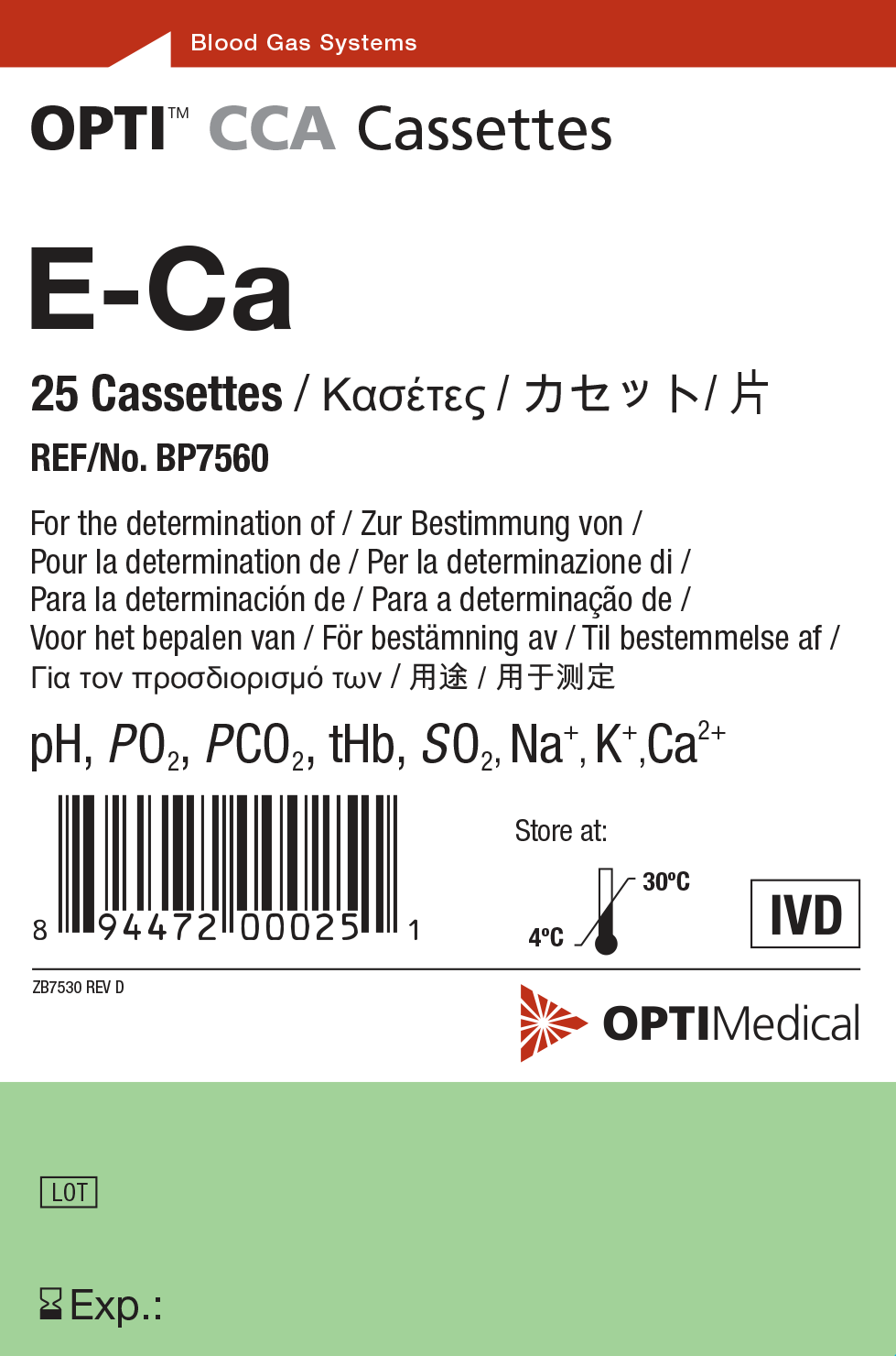 Blood Gas Cassettes